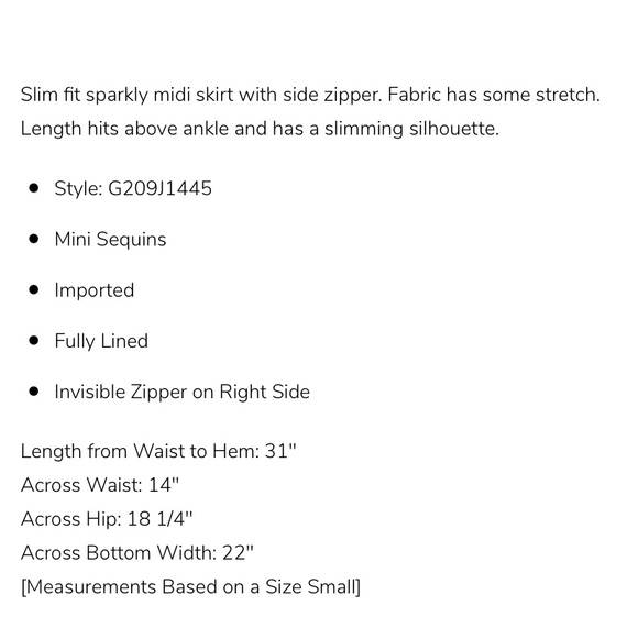 Greylin Edna Gold Sequins Midi Skirt - Picture 4 of 5